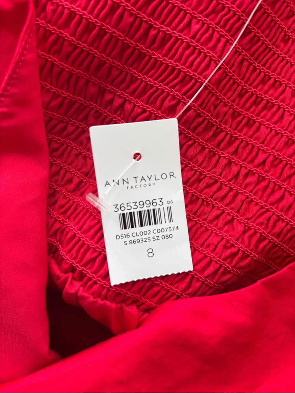 Ann Taylor Factory Red Adjustable Strap Midi Dress Size 8 NWT - Picture 3 of 13